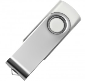 USB flash-карта DOT (32Гб), белый, 5,8х2х1,1 см, пластик, металл