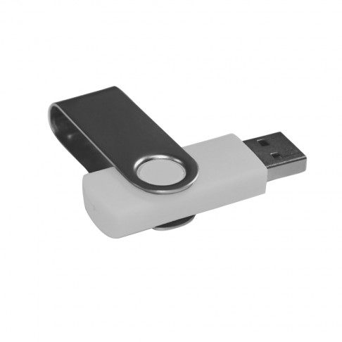 USB flash-карта DOT (32Гб), белый, 5,8х2х1,1 см, пластик, металл