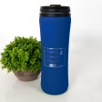 Термокружка FLOCK;  450 мл; синий; пластик/металл