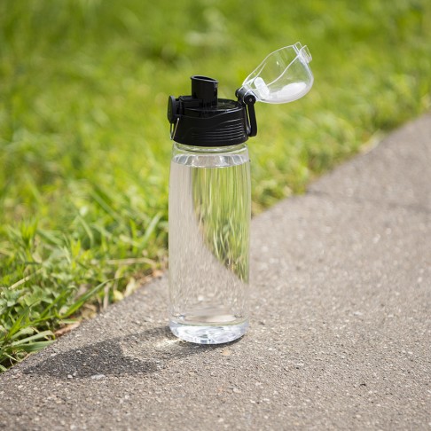 Бутылка для воды FLASK, 800 мл; 25,2х7,7см, красный, пластик