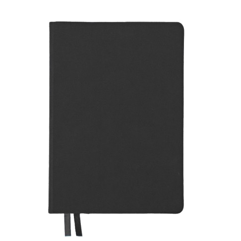 Ежедневник недатированный Softie, А5, черный, блок в клетку, серый обрез