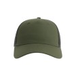 Бейсболка ZION, 5 клиньев, сетка,  100 % переработанный полиэстер, застежка, оливковый, черный