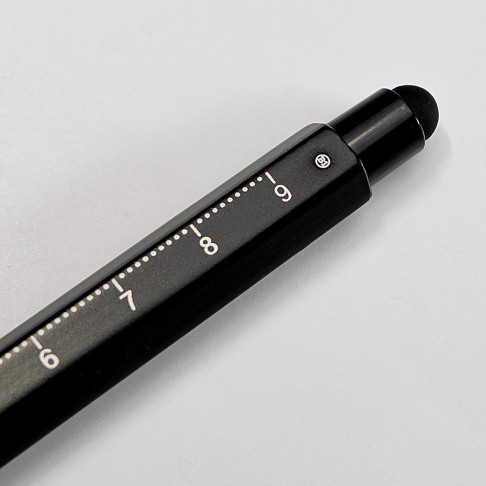 Ручка шариковая MASTER со стилусом и линейкой, черный, металл, цвет чернил синий Ручка шариковая MASTER со стилусом и линейкой, черный, металл, цвет чернил синий