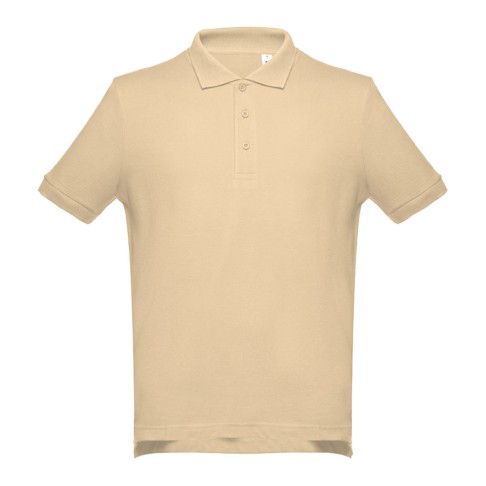 Рубашка-поло мужская ADAM, кремовый, M, 100% хлопок, плотность 195 г/м2
