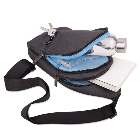 Сумка на плечо CORE, тёмно-серый, 100% полиэстер 