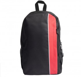 Рюкзак PLUS, чёрный/красный, 44 x 26 x 12 см, 100% полиэстер 600D