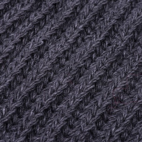 Вязаный комплект шарф и шапка GoSnow, антрацит c фурнитурой, оранжевый, 70% акрил,30% шерсть