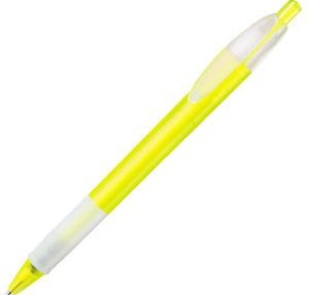X-1 FROST GRIP, ручка шариковая, фростированный желтый/белый, пластик