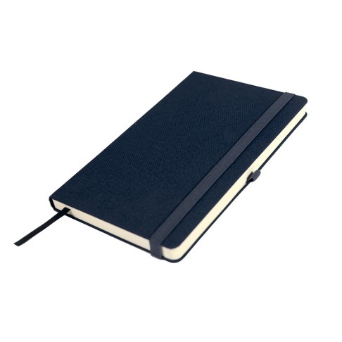 Бизнес-блокнот OXI, A5, темно-синий, твердая обложка, RPET, в линейку Бизнес-блокнот OXI, A5, темно-синий, твердая обложка, RPET, в линейку