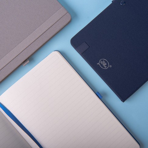 Бизнес-блокнот OXI, A5, темно-синий, твердая обложка, RPET, в линейку Бизнес-блокнот OXI, A5, темно-синий, твердая обложка, RPET, в линейку