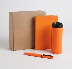 Набор подарочный OFFICEKIT: термос, ежедневник, ручка,  стружка, коробк