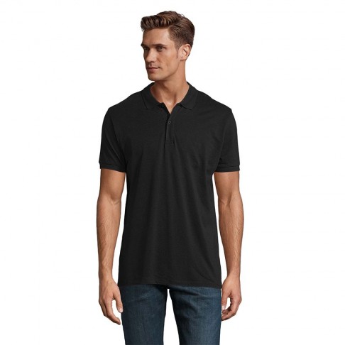 Рубашка поло мужская PLANET MEN, черный, 5XL, 100% органический хлопок, 170 г/м2