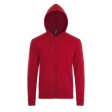 Толстовка мужская на молнии с капюшоном STONE, красный, 3XL, 50% хлопок, 50% полиэстер, 260 г/м2
