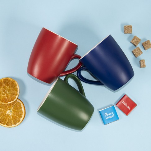 Кружка MILA, синий, 370 мл, тонкая керамика Кружка MILA, синий, 370 мл, тонкая керамика