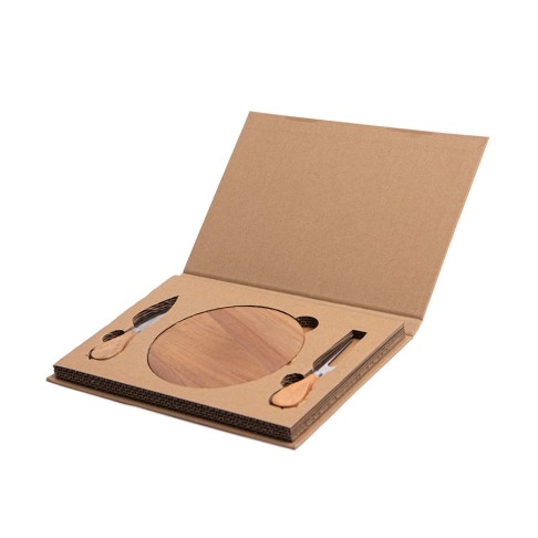 Набор для сыра PARMESAN, 27х18,5х2 см; дерево, картон