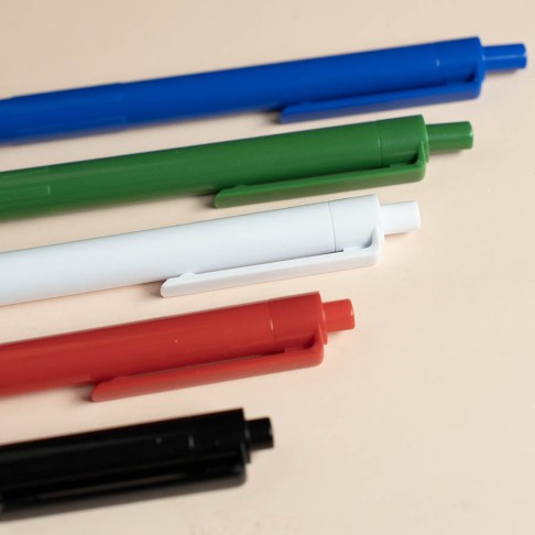 Ручка шариковая  SOFT CLICK, белый, переработанный ABS пластик