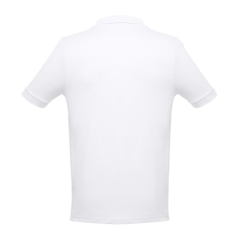 Рубашка-поло мужская ADAM, белый, 4XL, 100% хлопок, плотность 195 г/м2
