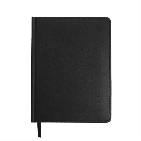 Ежедневник недатированный Joy, А5,  черный, белый блок, золотой обрез