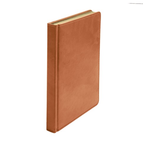 Ежедневник недатированный Joy, А5,  оранжевый, белый блок, золотой обрез