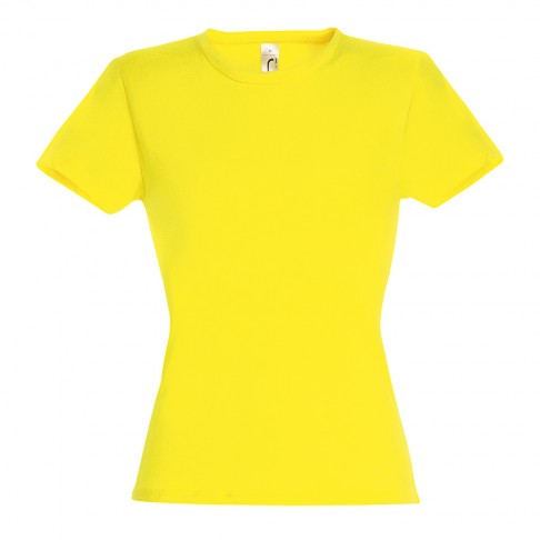 Футболка MISS 2XL лимонный 100% хлопок 150, г/м2