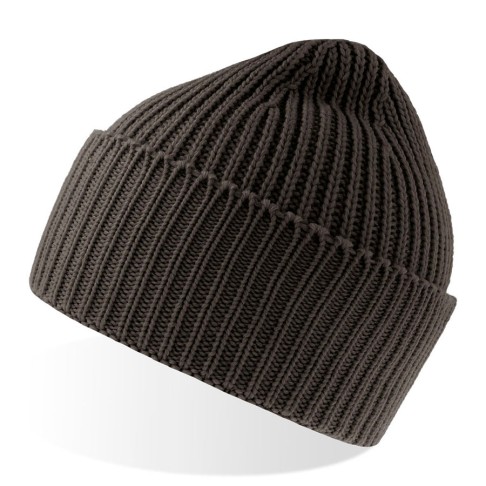 Шапка OAK, темно-серый меланж, с отворотом, из пряжи Polylana®: 60% перераб.полиэстер, 40% акрил Шапка OAK, темно-серый меланж, с отворотом, из пряжи Polylana®: 60% перераб.полиэстер, 40% акрил