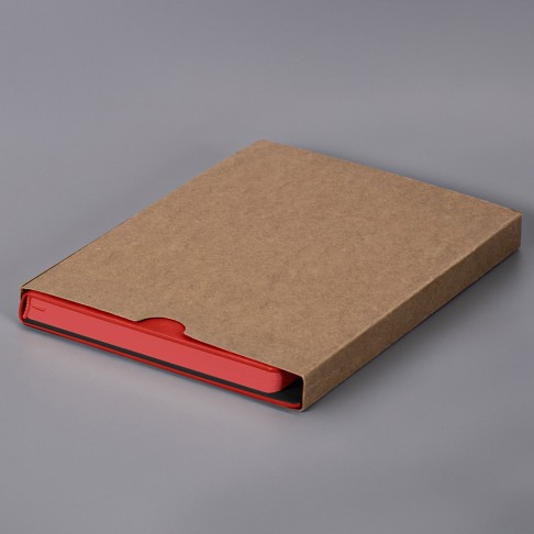 Ежедневник недатированный Solas, формат А5, с магнитом, красный, кремовый блок  в линейку