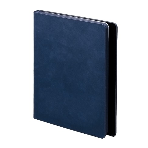 Ежедневник недатированный Solas, формат А5, с магнитом темно-синий, кремовый блок  в линейку