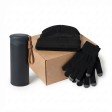 Набор подарочный GET WARM-2: перчатки, шапка, термос; черный