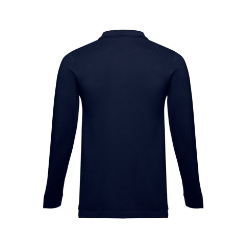 Рубашка-поло мужская BERN, д/р, тёмно-синий, 5XL, 100% хлопок, плотность 210 г/м2
