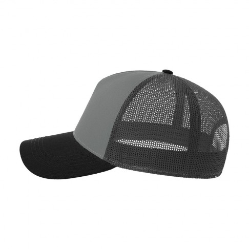 Бейсболка RAPPER COTTON-S, п. заст, 5 клин, сер/тс/чёрн, 80% х-к, 20% п-й х-к/100% п-й п/э, 280 г/м2