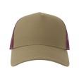 Бейсболка RAPPER COTTON-S, п. заст, 5 клиньев, хаки/бордо, 100% хлопок/100% полиэстер, 280 г/м2