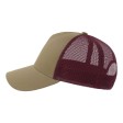 Бейсболка RAPPER COTTON-S, п. заст, 5 клиньев, хаки/бордо, 100% хлопок/100% полиэстер, 280 г/м2