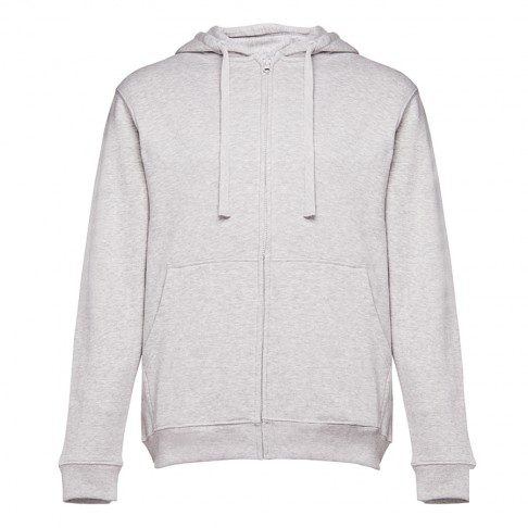 Толстовка мужская с капюшоном на молнии AMSTERDAM, серый меланж, 4XL, 50% хлопок, 50% п/э, 320 г/м2