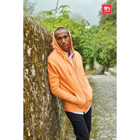 Толстовка мужская с капюшоном на молнии AMSTERDAM, темно-синий, 4XL, 50% хлопок, 50% п/э, 320 г/м2