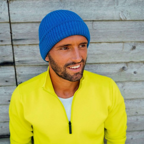 Шапка MAPLE, синий, с широкой манжетой, Polylana®, 60% полиэстер, 40% акрил Шапка MAPLE, синий, с широкой манжетой, Polylana®, 60% полиэстер, 40% акрил