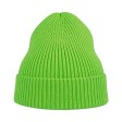 Шапка ANDY, одинарная, с отворотом, 50 % переработанного полиэстера/ 50 % акрила, зеленое яблоко