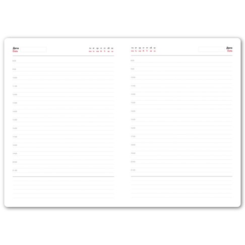 Ежедневник недатированный Anderson, А5,  черный, белый блок