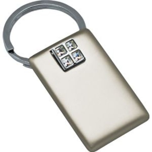 Брелок с кристаллами; 2,8х4,4х0,2 см; металл; лазерная гравировка Брелок с кристаллами; 2,8х4,4х0,2 см; металл; лазерная гравировка