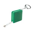 Брелок-рулетка (1 м); зеленый; 4х4х1 см; пластик; тампопечать