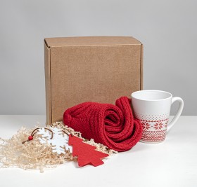 Набор подарочный CHARM: кружка, носки, две игрушки; красный/белый Набор подарочный CHARM: кружка, носки, две игрушки; красный/белый