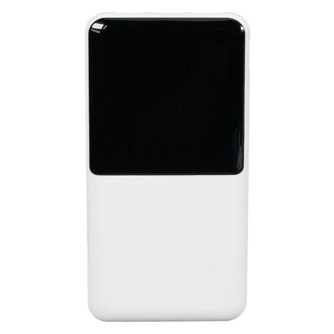 Универсальный аккумулятор QUART 10 (10000мАч) с быстрой зарядкой, софт-тач, белый Универсальный аккумулятор QUART 10 (10000мАч) с быстрой зарядкой, софт-тач, белый