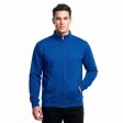 Толстовка унисекс на молнии KINETIC, ярко-синий, XL, 50 % хлопок, 50% полиэстер, 260 г/м2