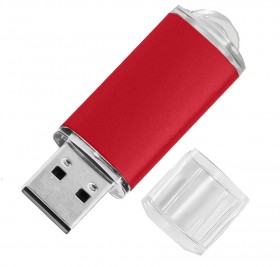 USB flash-карта ASSORTI (32Гб), красная, 5,8х1,7х0,8 см, металл