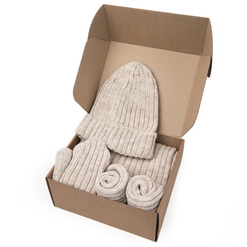 Шапка бини вязаная НАСВЯЗИ©, бежевый меланж, 30% шерсть,70% акрил Шапка бини вязаная НАСВЯЗИ©, бежевый меланж, 30% шерсть,70% акрил