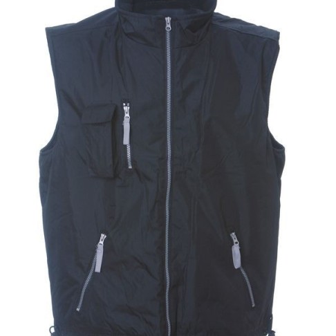 Жилет мужской PORTUGAL, темно-синий, XL, осн.ткань:100% полиэстер; подкладка:100% флис, 200 г/м2