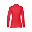 Рубашка-поло женская BERN WOMEN, д/р, красный, XL, 100% хлопок, плотность 210 г/м2