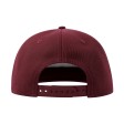Бейсболка SNAP FIVE-S, 5 клиньев, пласт. застежка, т.-красн, 100% переработанный полиэстер, 300 г/м2