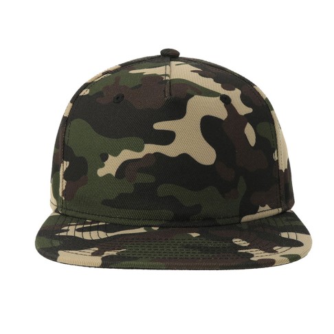 Бейсболка SNAP FIVE-S, 5 клиньев, пласт. застежка, камуфляж, 100% переработанный полиэстер, 300 г/м2