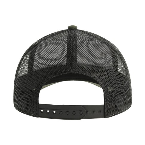 Бейсболка BRYCE, 6 клиньев, сетка,  100 % переработанный полиэстер, застежка, оливковый,  черный