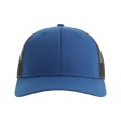 Бейсболка BRYCE, 6 клиньев, сетка,  100 % переработанный полиэстер, застежка, синий, черный